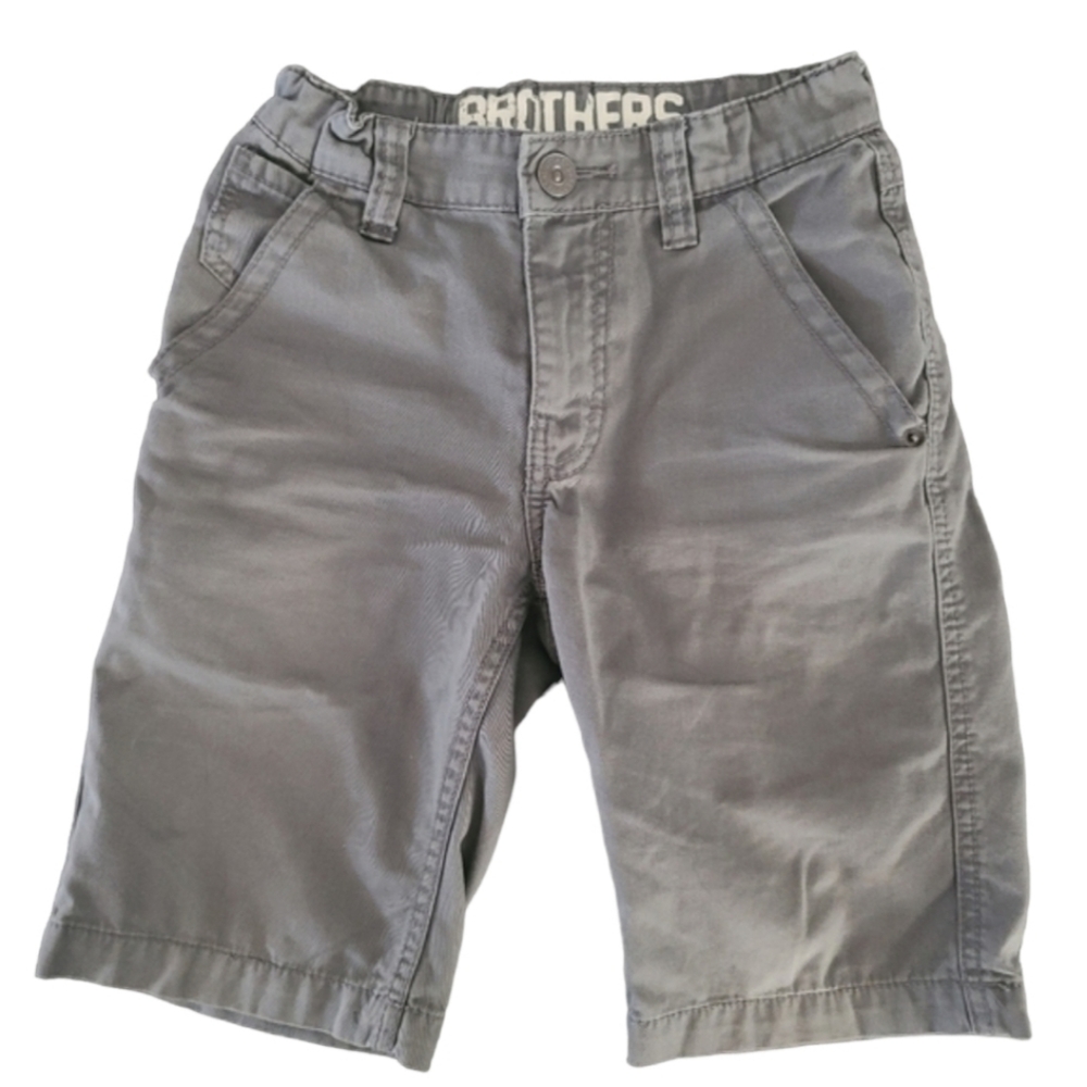 BROTHERS NORDSTROM Flat Front Gray Shorts Boys Size 8 Cali Surfer Skate - Picture 2 of 13
